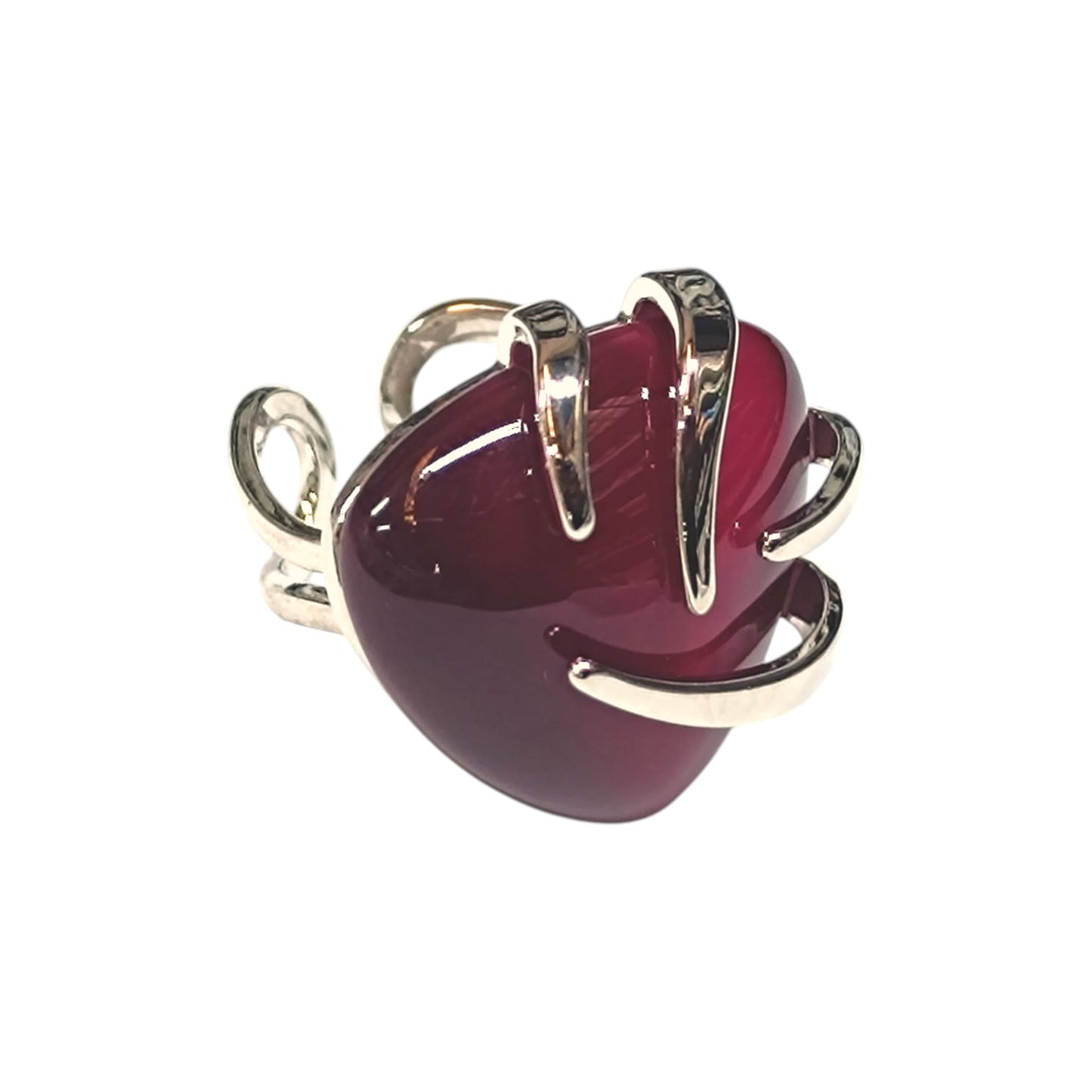 Anillo Adaptable Ojo De Gato Metal Baño Rodio ref 9