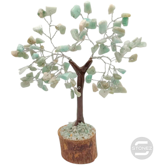 10102 Àrbol Bonsai de 100 piedras chip Amazonita 15 Cms Aprox