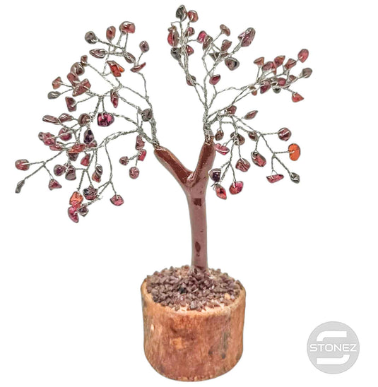 10102 Àrbol Bonsai de 100 piedras chip Granate 15 Cms Aprox