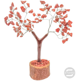 10102 Àrbol Bonsai de 100 piedras chip Jaspe Rojo 15 Cms Aprox