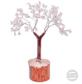 10102 Àrbol Bonsai de 100 piedras chip Cuarzo Rosa 15 Cms Aprox