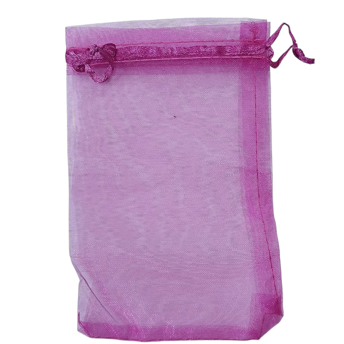 Paquete 100 Bolsas Organza Color Fucsia 10x15 Cms Aprox 600104582