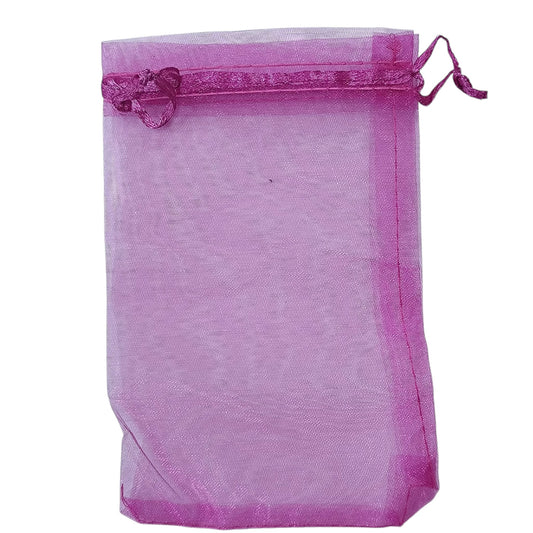 Paquete 100 Bolsas Organza Color Fucsia 10x15 Cms Aprox 600104582
