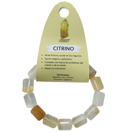Pulsera Piedra Natural Citrino 10 x 13 mm