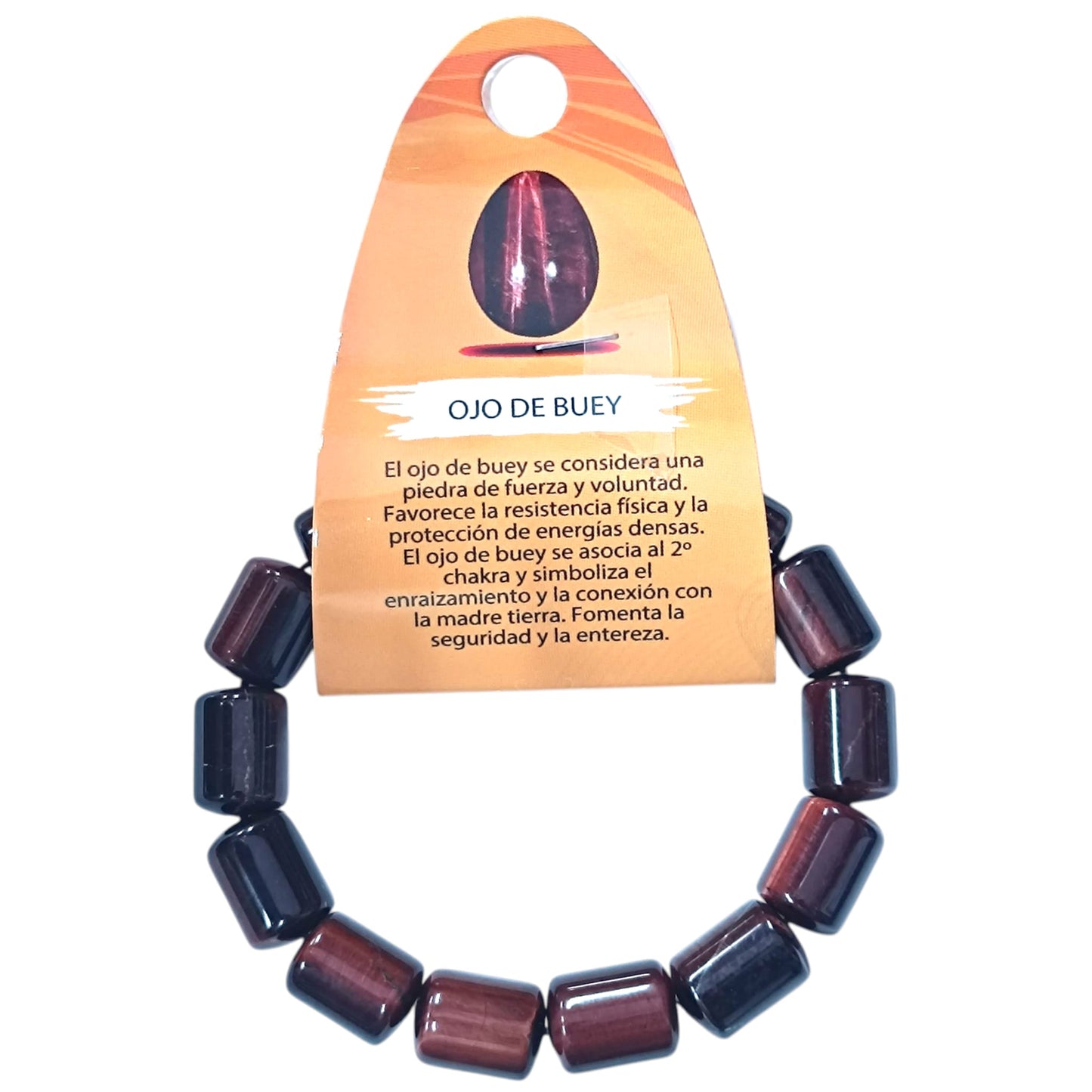 Pulsera Piedra Natural Ojo De Buey 10 x 13 mm