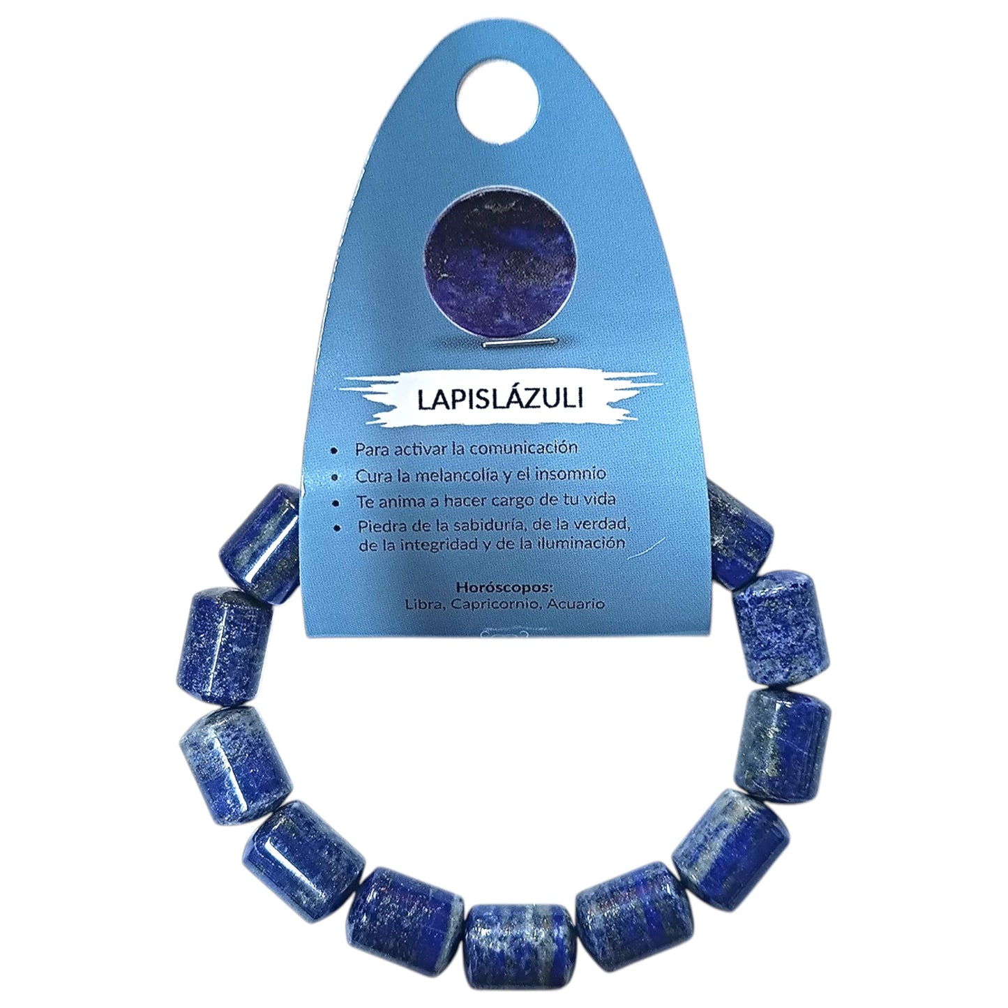 Pulsera Piedra Natural Lapis Lazuli 10 x 13 mm