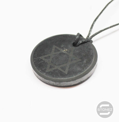 Colgante Shungita 3 Cms Grabado Estrella David 600803864-09