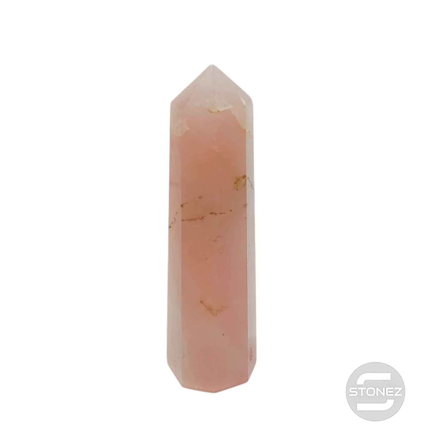 1114 Obelisco De 9 cm Aprox Cuarzo Rosa 0.85 gramos PC N 20