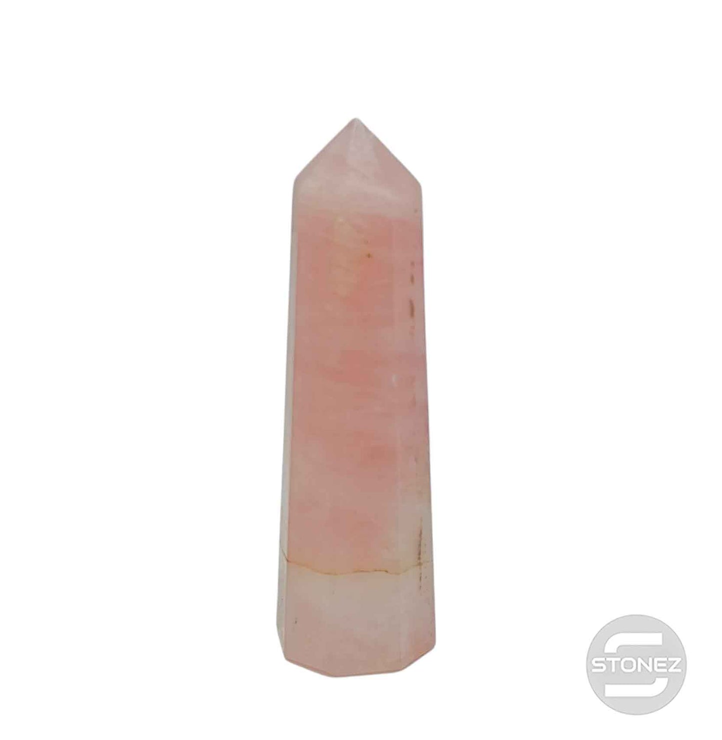 1114 Obelisco De 8.5 cm Aprox Cuarzo Rosa 0.80 gramos PC N 21