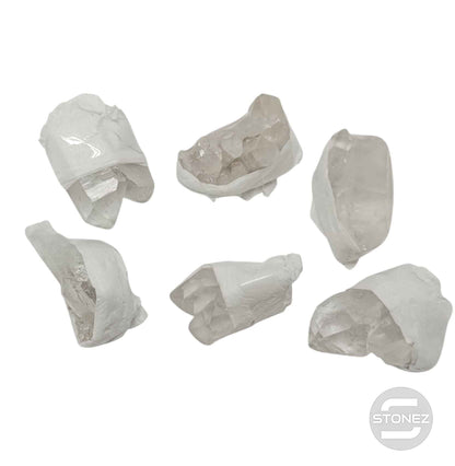 1114 Paquete 200 Gramos De Cuarzo Blanco Puntas En Bruto 4 a 6 Cms