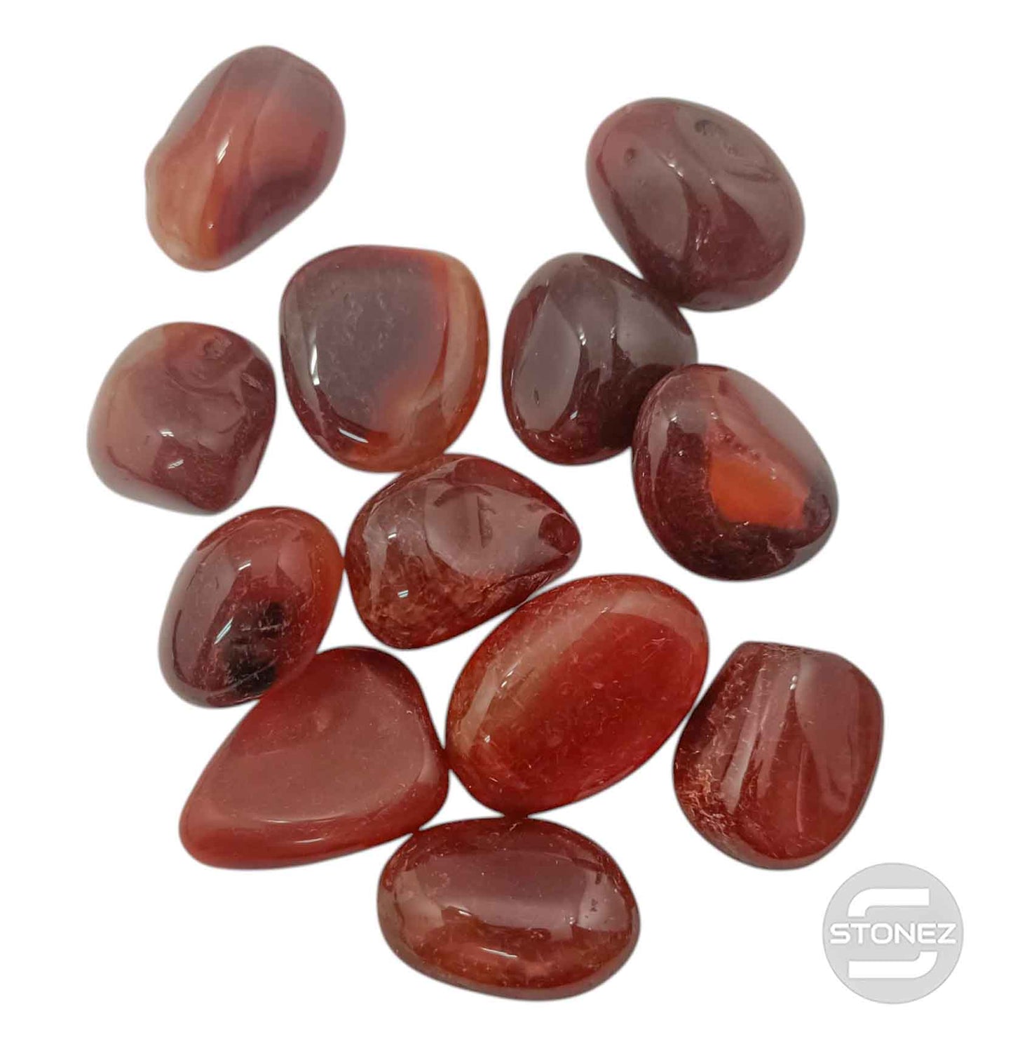 1114 Paquete 500 Gramos Rodados Carneola Tamaños Grandes 4 a 5 Cms Aprox