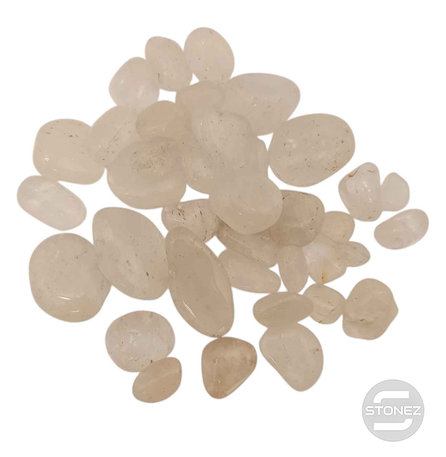 1114 Paquete 500 Gramos Rodados Cuarzo Blanco Tamaño 4 a 5 Cms Aprox