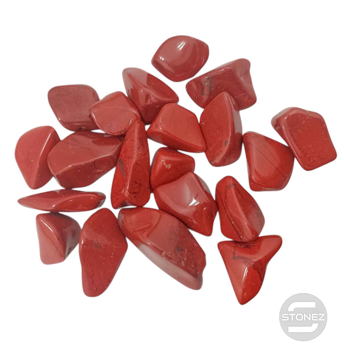 1114 Paquete 500 Gramos Rodados Jaspe Rojo Tamaño 4 a 6 Cms Aprox