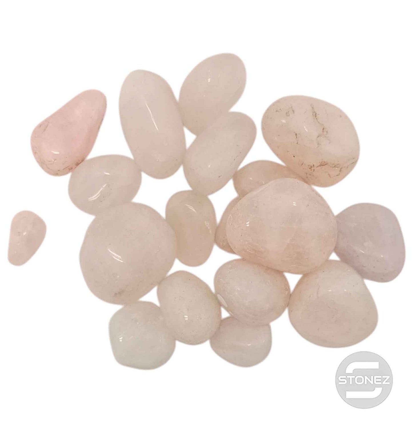 1114 Paquete 500 Gramos Rodados Cuarzo Rosa Tamaño 5 a 7 Cms Aprox