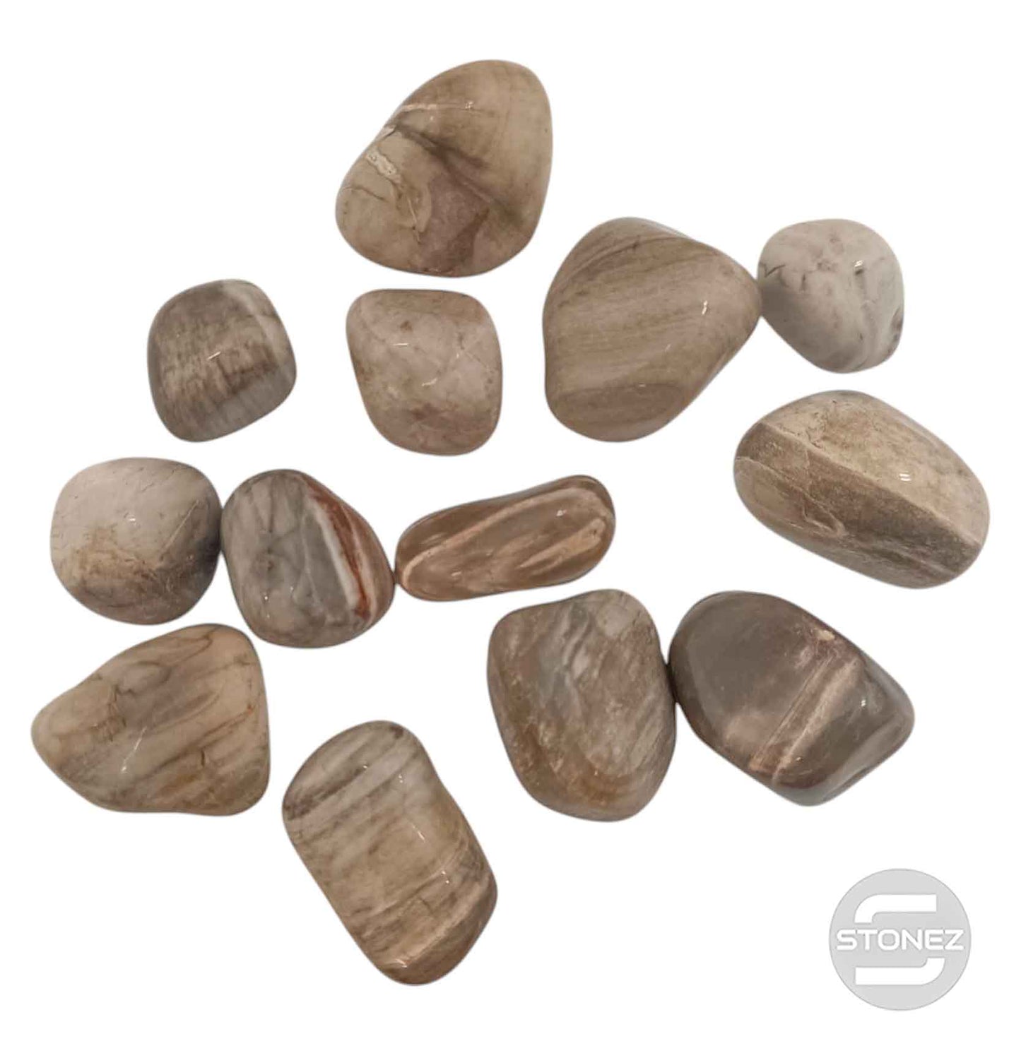 1114 Paquete 500 Gramos Rodados Xilopalo Tamaño 4 a 5 Cms Aprox