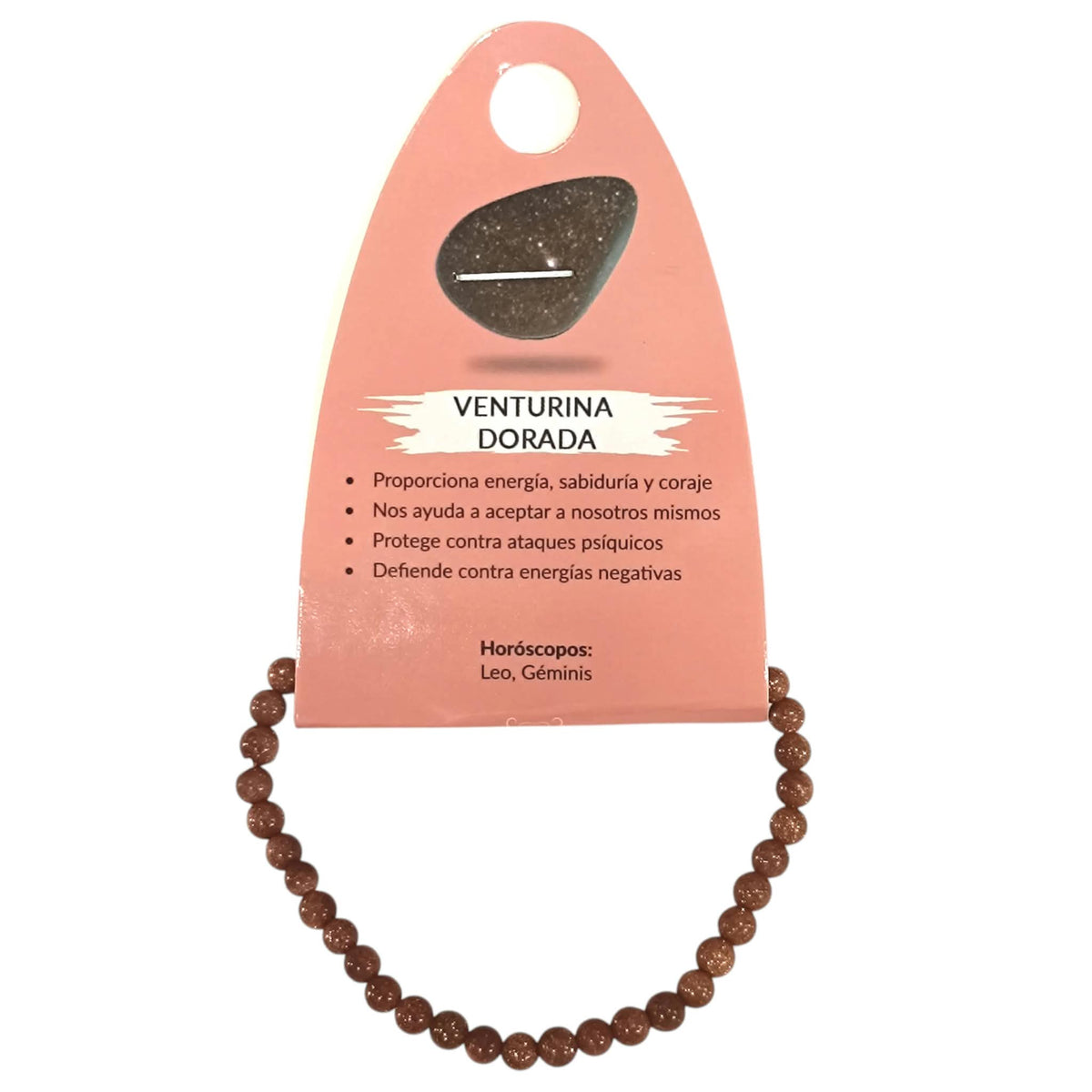 Pulsera Elastica Infantil 16,5 Cms Aprox Piedra Aventurina Dodrada 4 mm 600104508-10