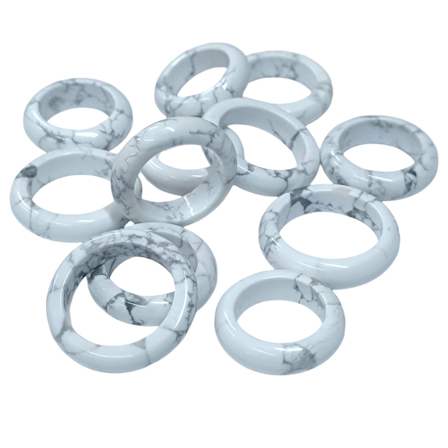Paquete 12 Anillos Piedra Natural Howlie Tallas Surtidas 600103400