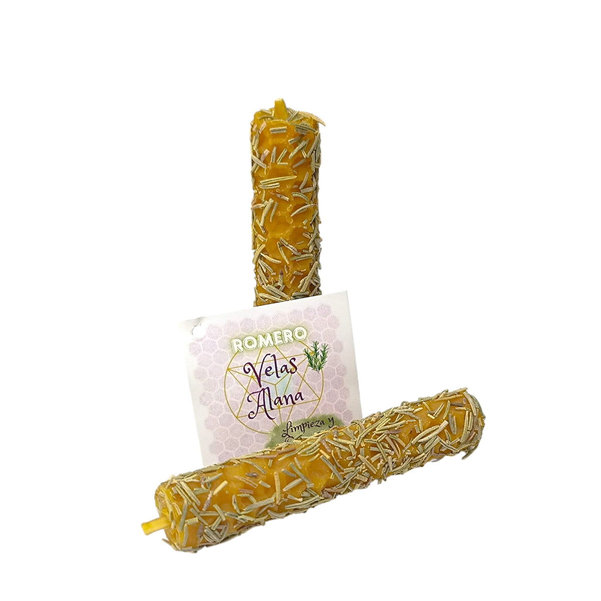 Vela Miel Ritualizada con Romero – Limpieza Y Proteccion 8 x 1.5 Cms (2 Uds) 61764