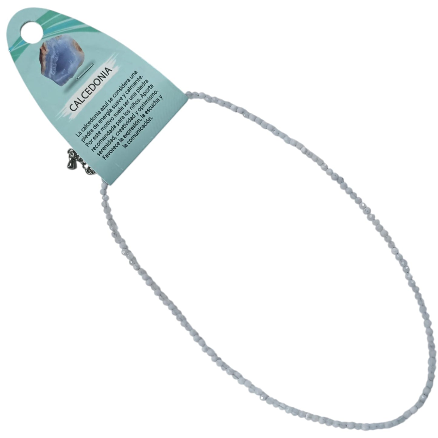 600603673 Collar Calcedonia 3 mm Facetada 40+5 Cms Cierre Acero
