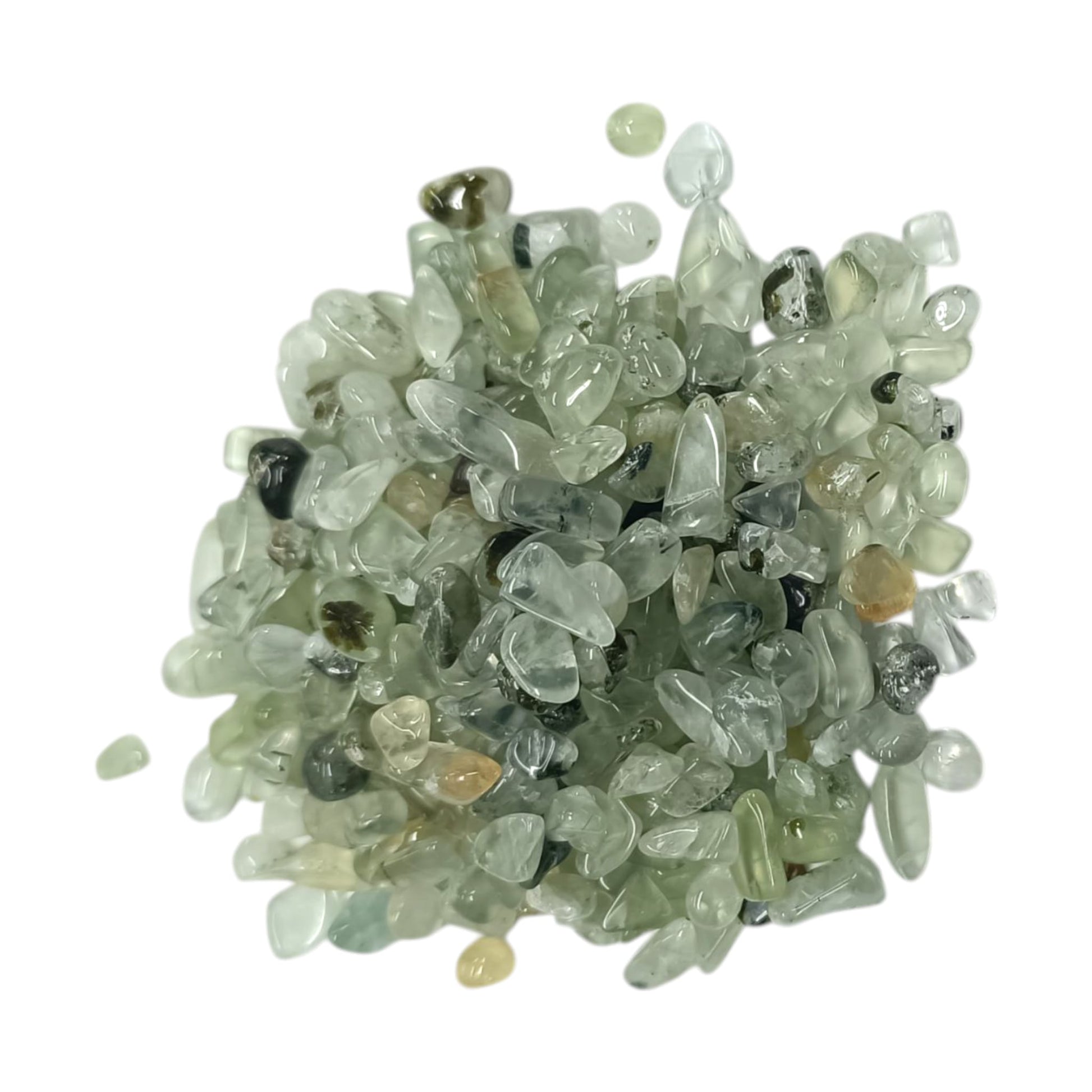 Bolsa 100 Gramos Piedra Chips Prehinita 2 mm Aprox 111401053-88 - stonez