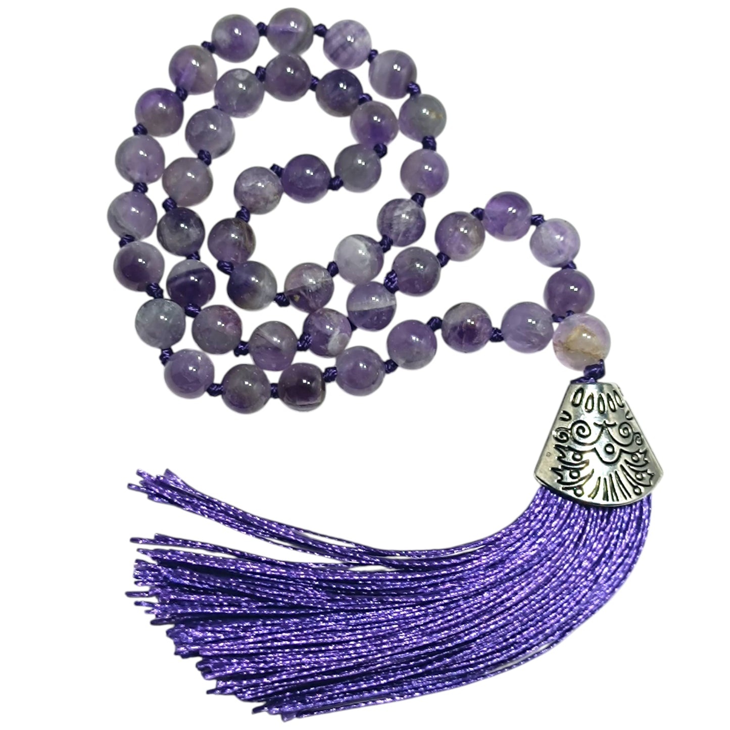 Codigo Sagrado 45 Cuentas Amatista Bola 8mm 600101465-05