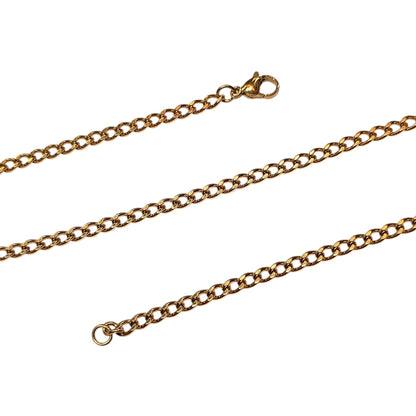 Cadena Acero Dorado 50 CMS Grosor 3,5X2 mm Aprox 600103595 BS40 - stonez