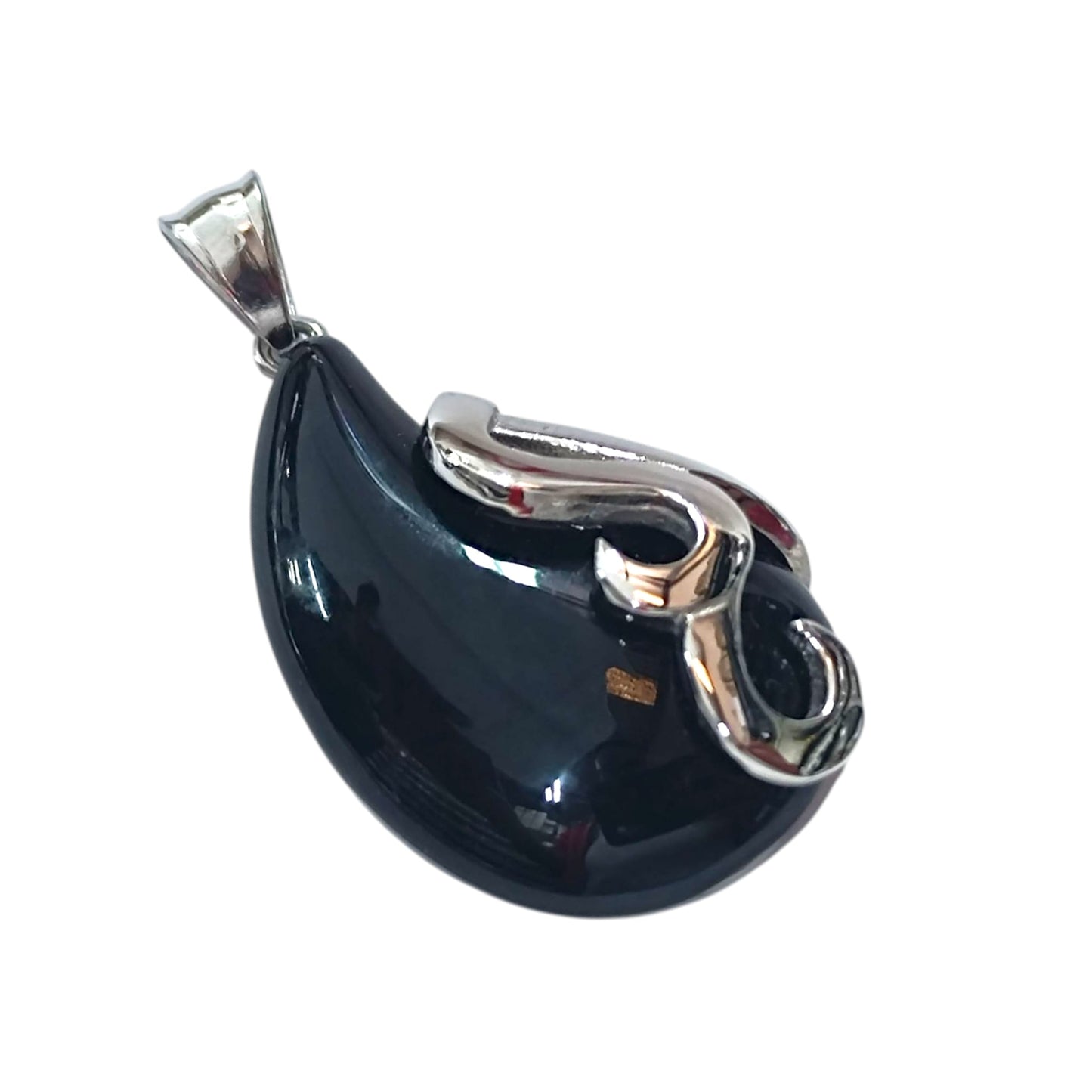 Colgante Acero Con Piedra Onix 40 mm 29305-05