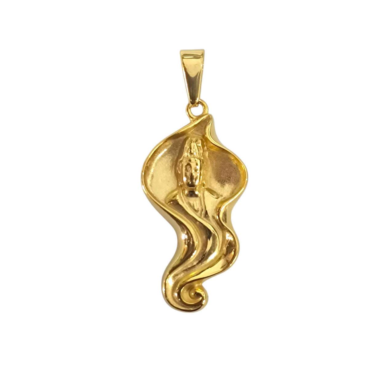 Colgante Acero Dorado Quan Ying 40 mm REF 600104576