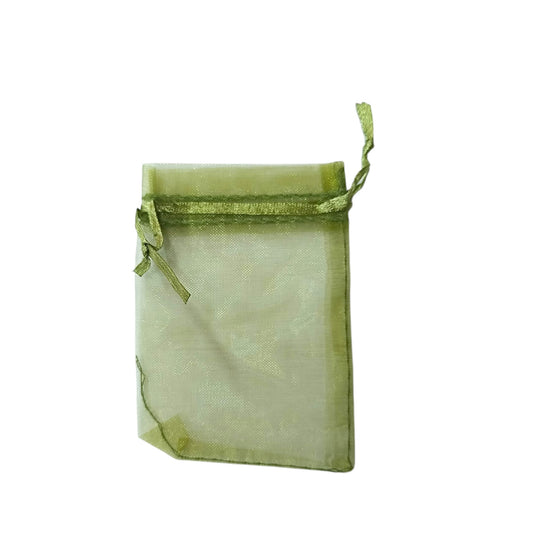 Paquete 100 Bolsas Organza Color Verde 7x9 Cms Aprox 600104580