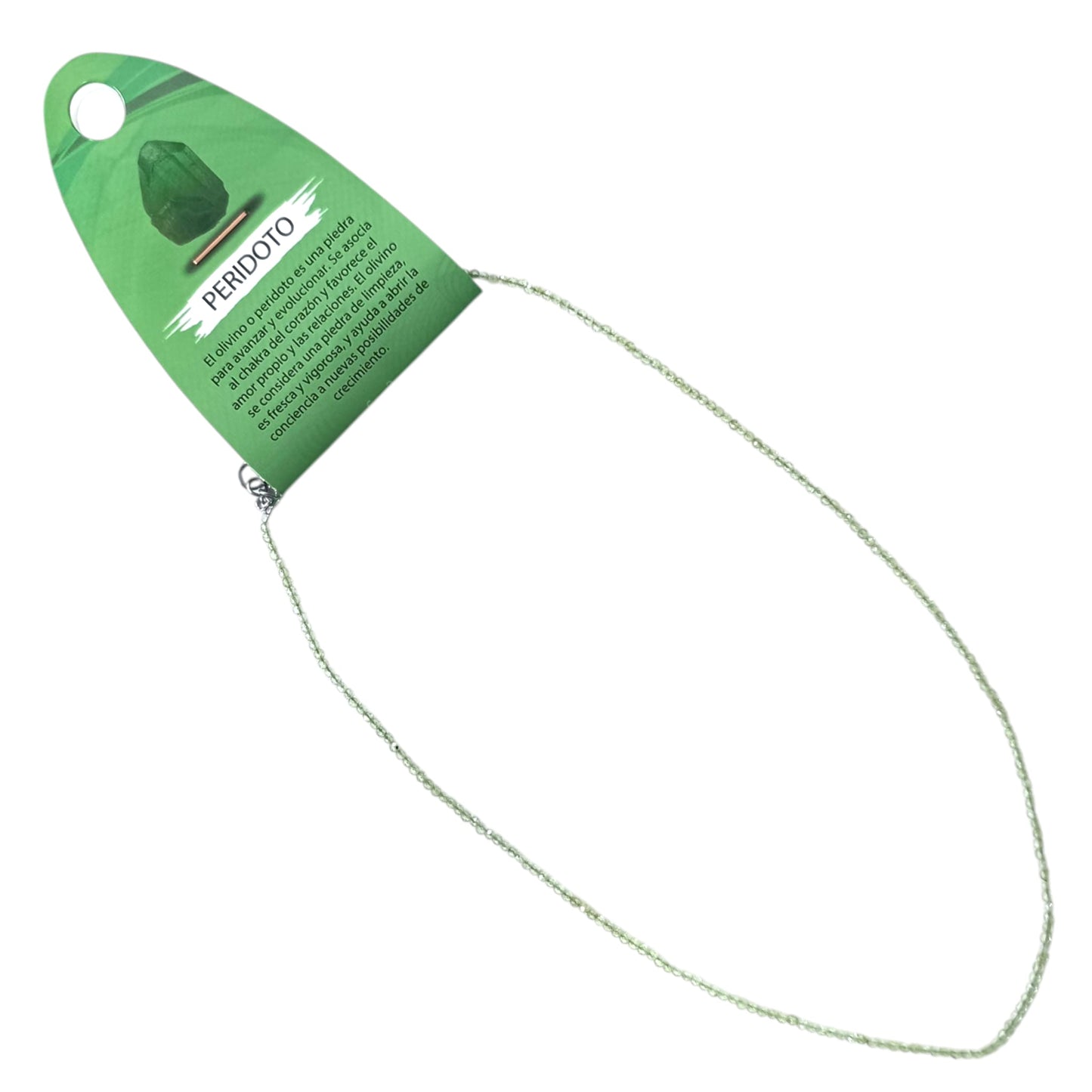 600603698 Collar Peridoto 2 mm Facetada 40+5 Cms Cierre Acero