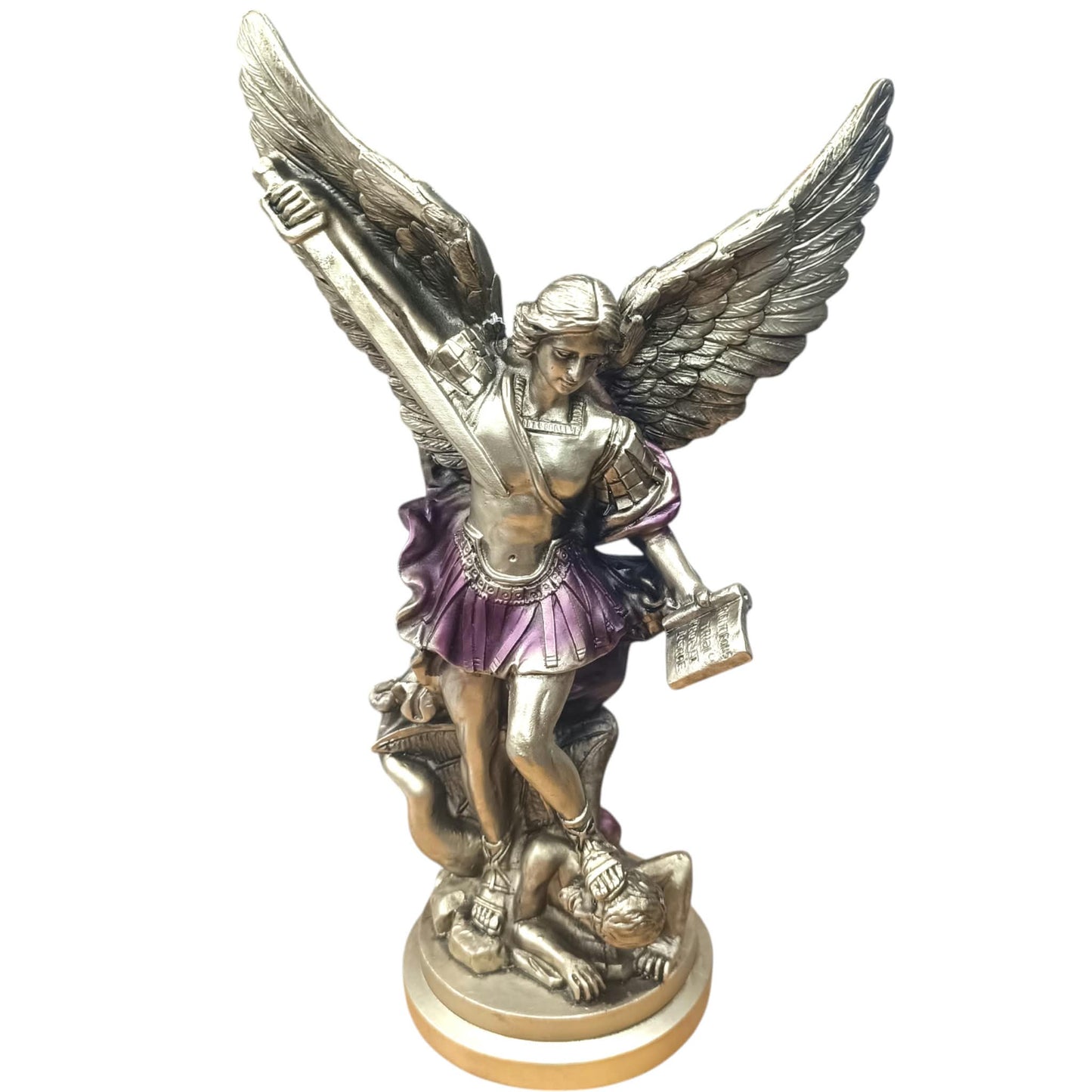 Figura Arcangel San Miguel 40 Cms Aprox Color Morado 600104470