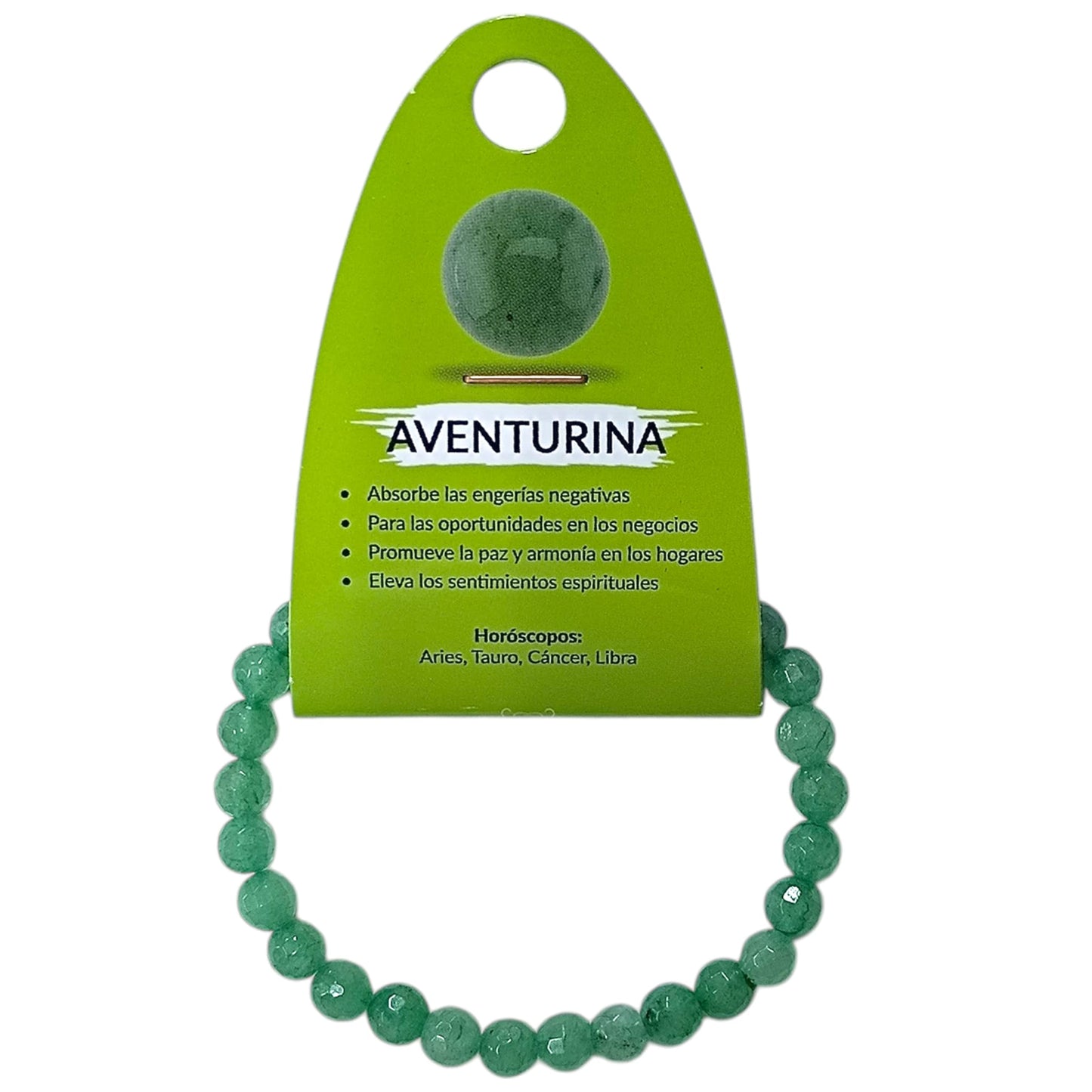 Pulsera Facetada Piedra Natural Aventurina 6 mm Ref: 600604316