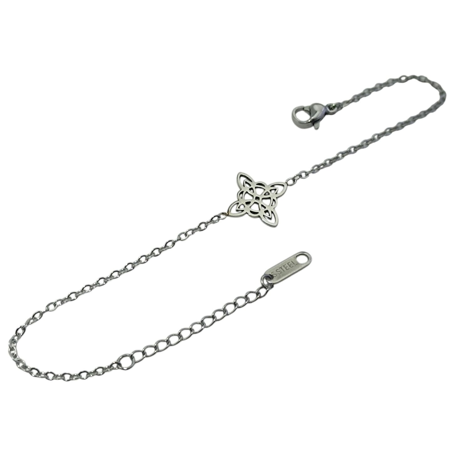Pulsera Acero Con Dije Nudo De Bruja Largo 18cms Aprox Ref: 600104447-05