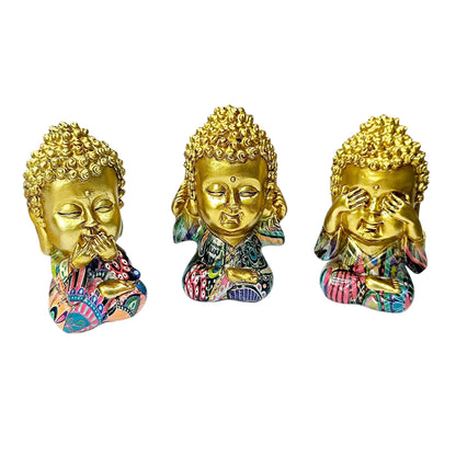 Juego Figura En Resina Ganesha Ver Oir Callar 9 Cms Aprox REF 600104557