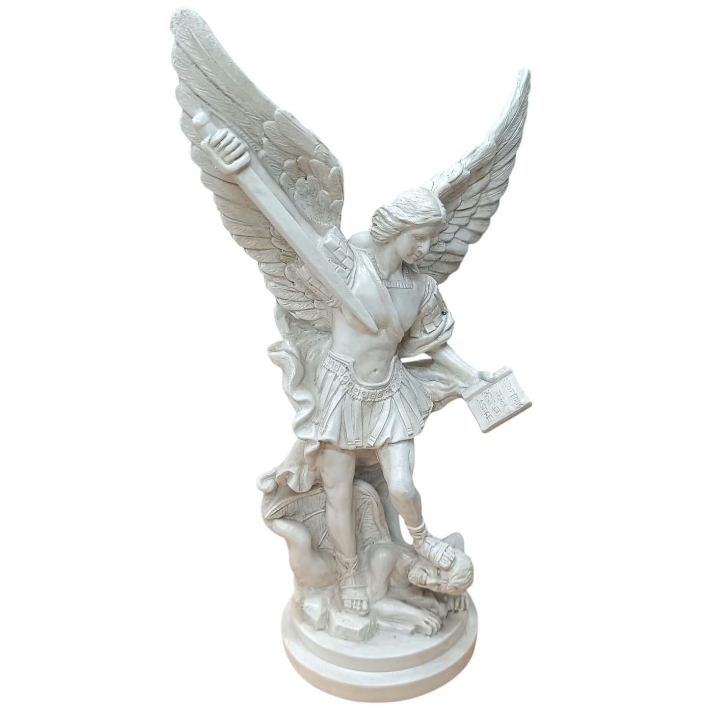 Figura Arcangel San Miguel 40 Cms Aprox Color Blanco 600104470