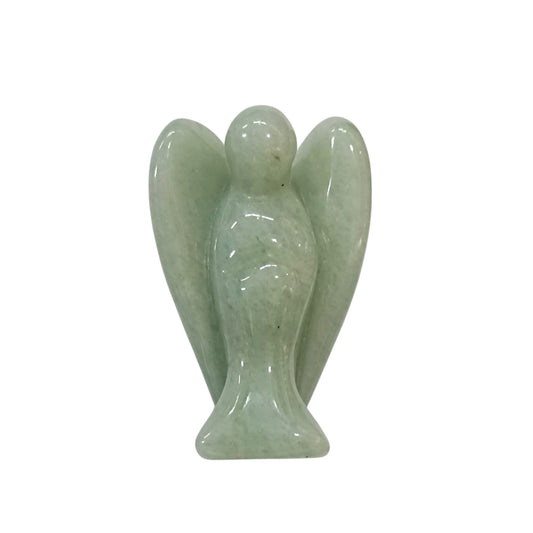 Angel Tallado Piedra Aventurina 5 Cms Aprox  (La Pieza Puede Ser Diferente A La Foto) Aprox Ref: 1114