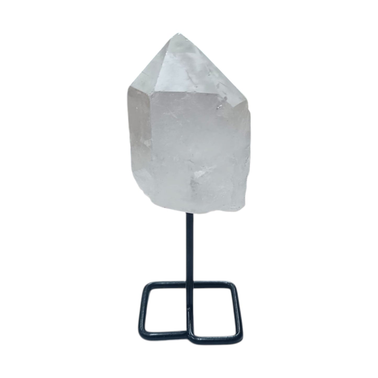 Piedra Natural Cuarzo En Bruto Con Base De Metal Altura 10 Cms Aprox (La Pieza Puede Ser Ligeramente Diferente A La Foto) Ref: 401004232