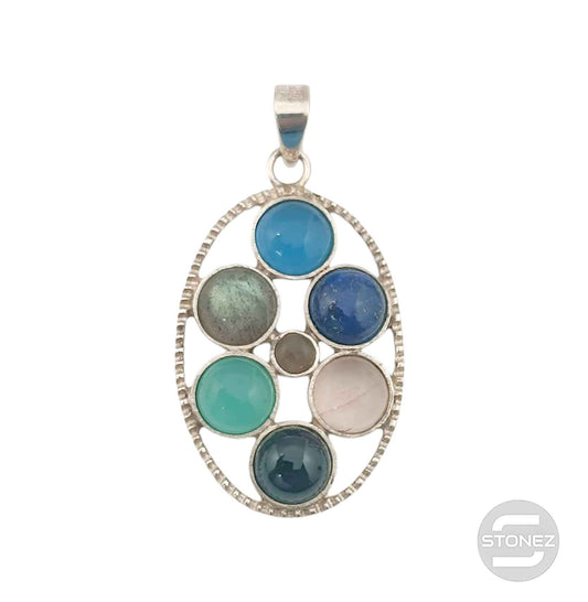 23786 Colgante Plata 925 Con Piedra 7 Chakras 24x39 mm Aprox