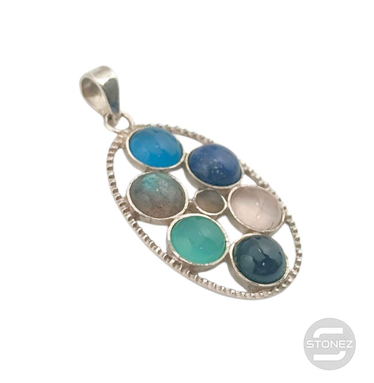 23786 Colgante Plata 925 Con Piedra 7 Chakras 24x39 mm Aprox