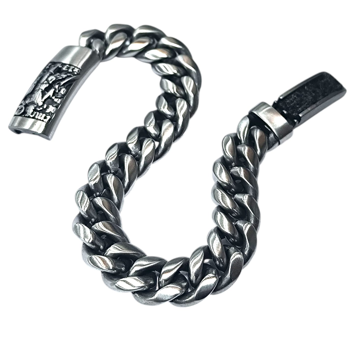 Pulsera Acero 21 Cms Cierre Grabrado Guerrero 600103479-03