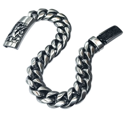 Pulsera Acero 21 Cms Cierre Grabrado Guerrero 600103479-03