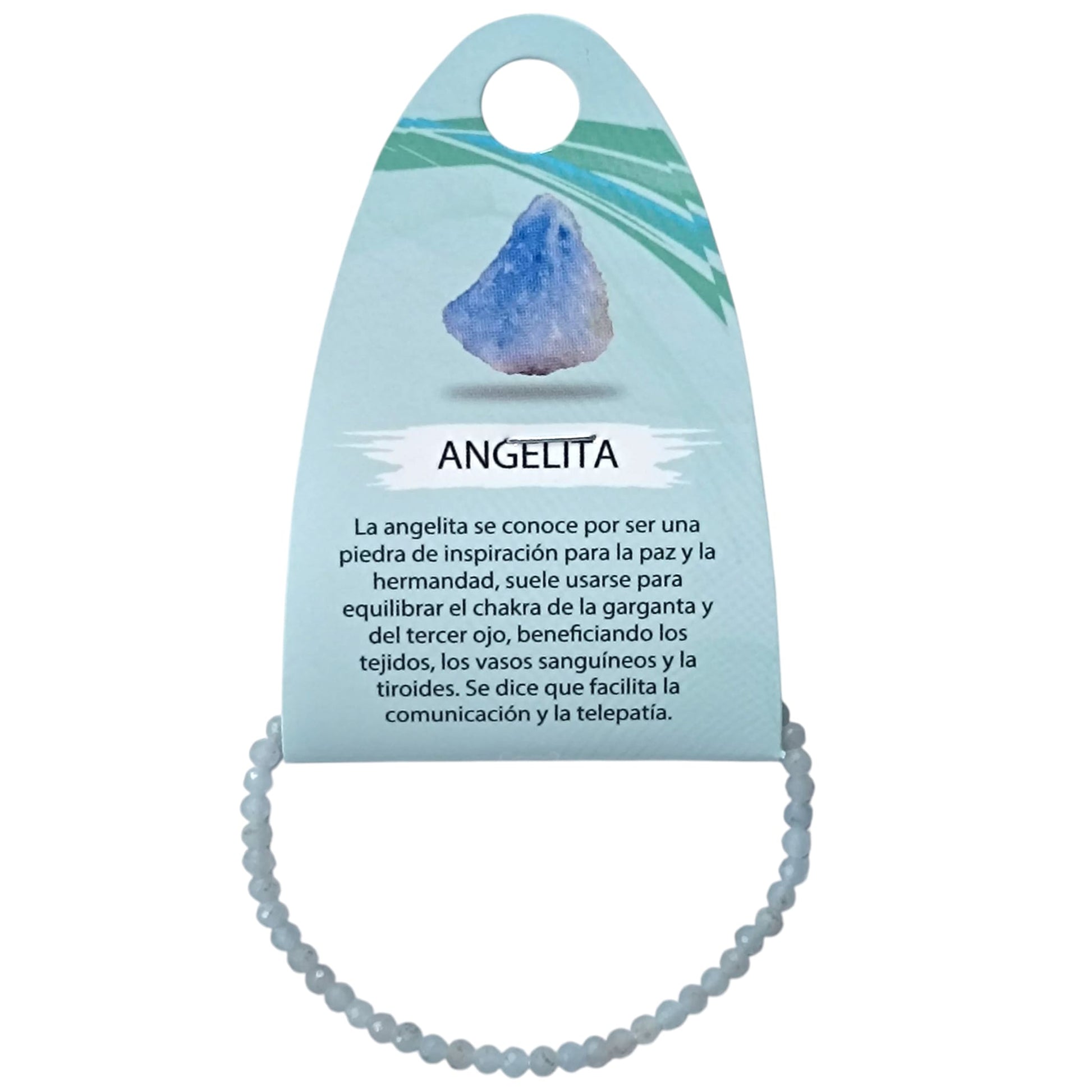 Pulsera Facetada Infantil Piedra Angelita 3 mm 15,5 Cms Aprox 600604302