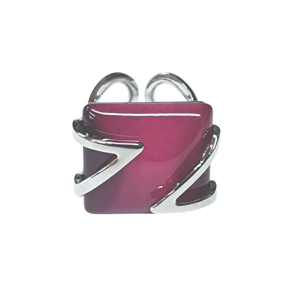 Anillo Adaptable Ojo De Gato Metal Baño Rodio ref 2