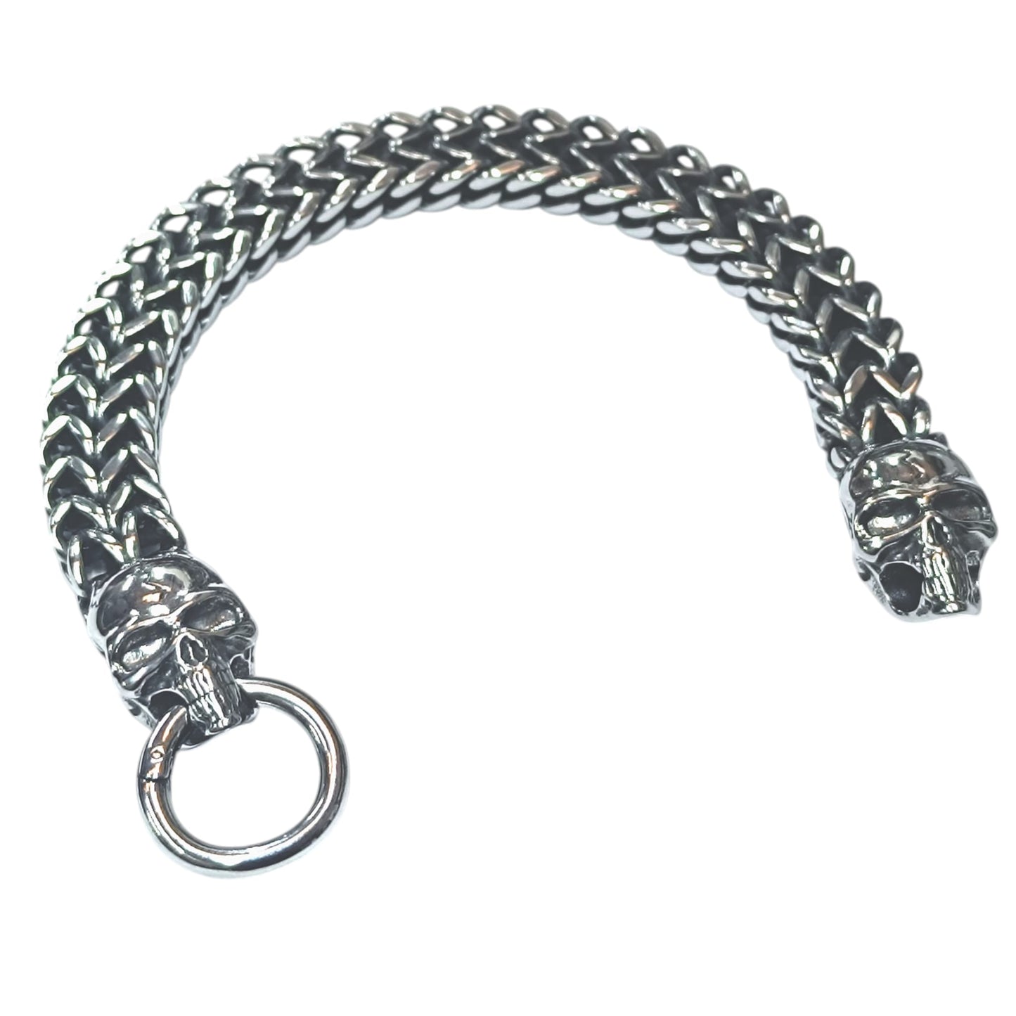 Pulsera Acero 21 Cms Cierre De Calavera 600103481-03