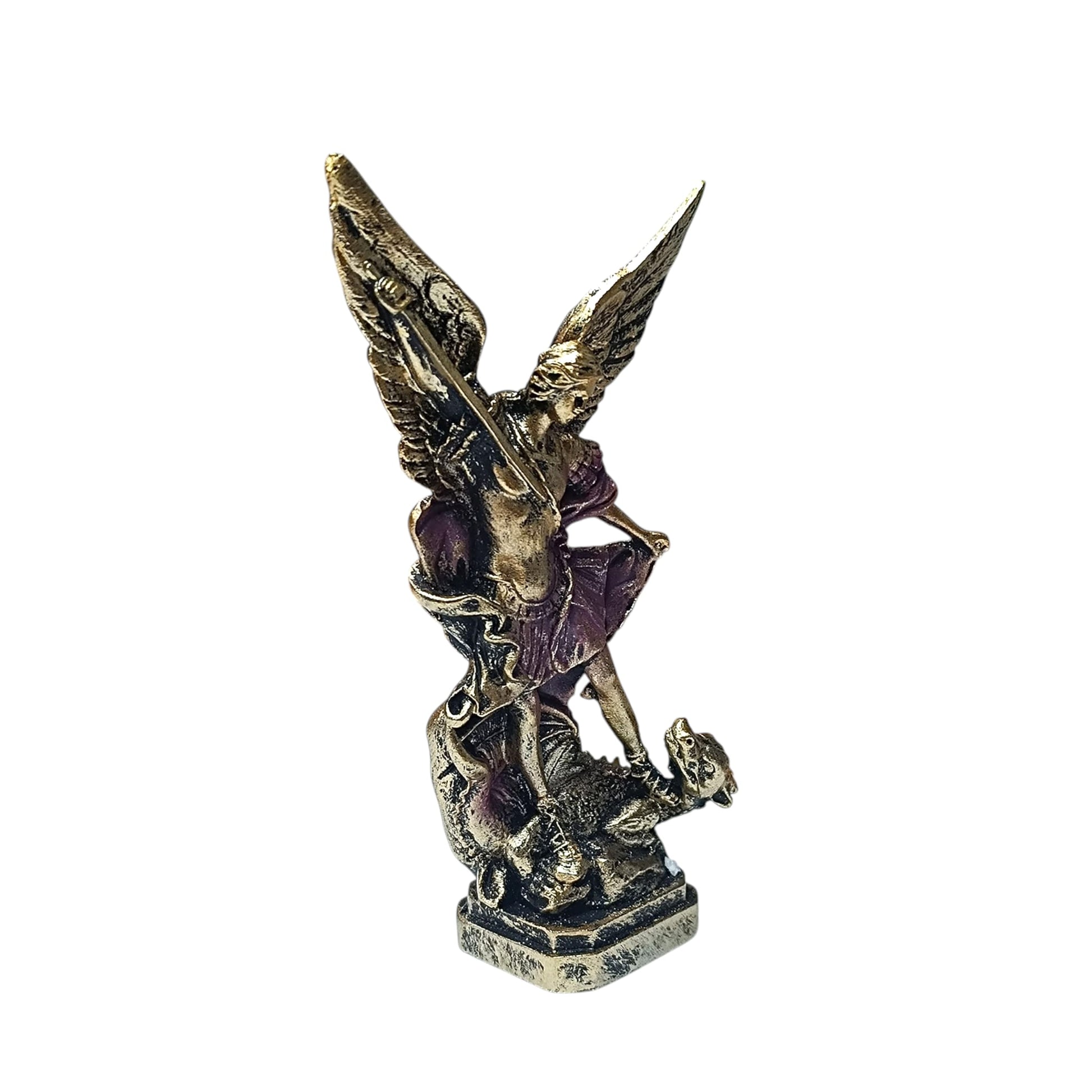 600103763 Figura En Resina San Jorge Morado 12 Cms Aprox