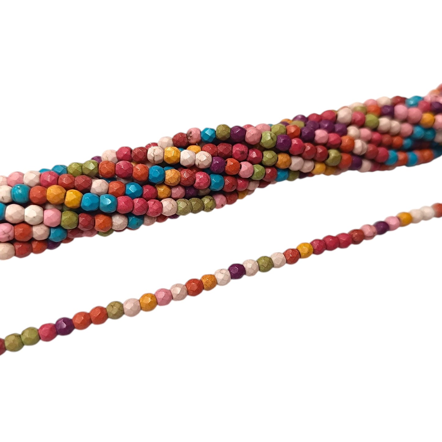Tira Facetada 4 mm Turquesina Multi Color Ref 42714