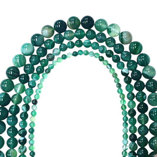 Tira Cuentas Piedra Agata Verde 10 mm REF: 44156-03