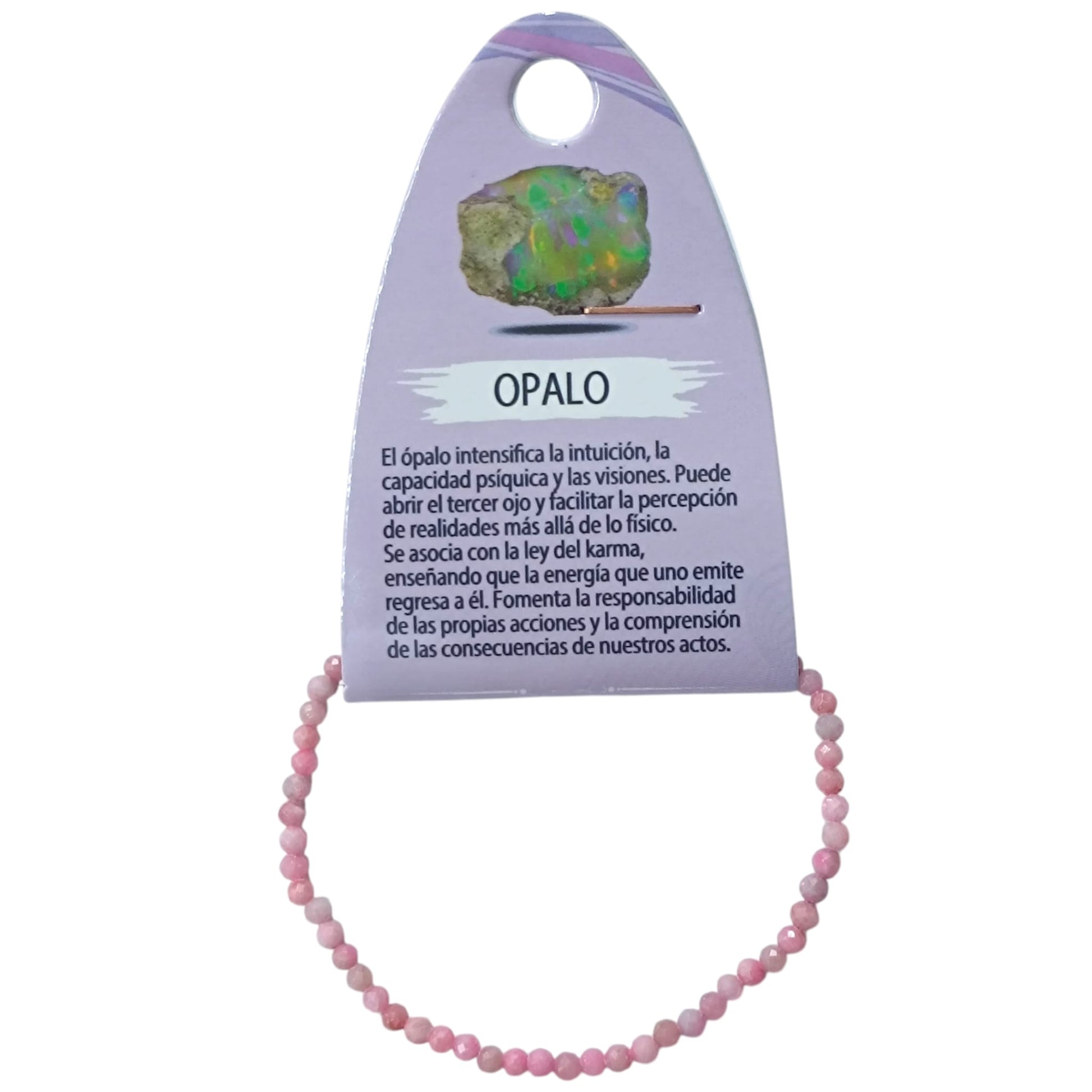 Pulsera Facetada Opalo Rosa 3 mm Ref: 600604213