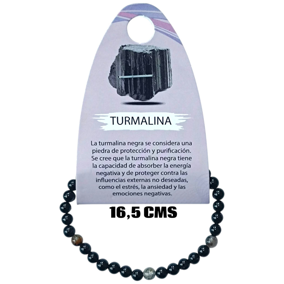 Pulsera Elastica Infantil 16,5 Cms Aprox Piedra Turmalina Calidad B (puede contener vetas blancas) 4 mm 600104515-62