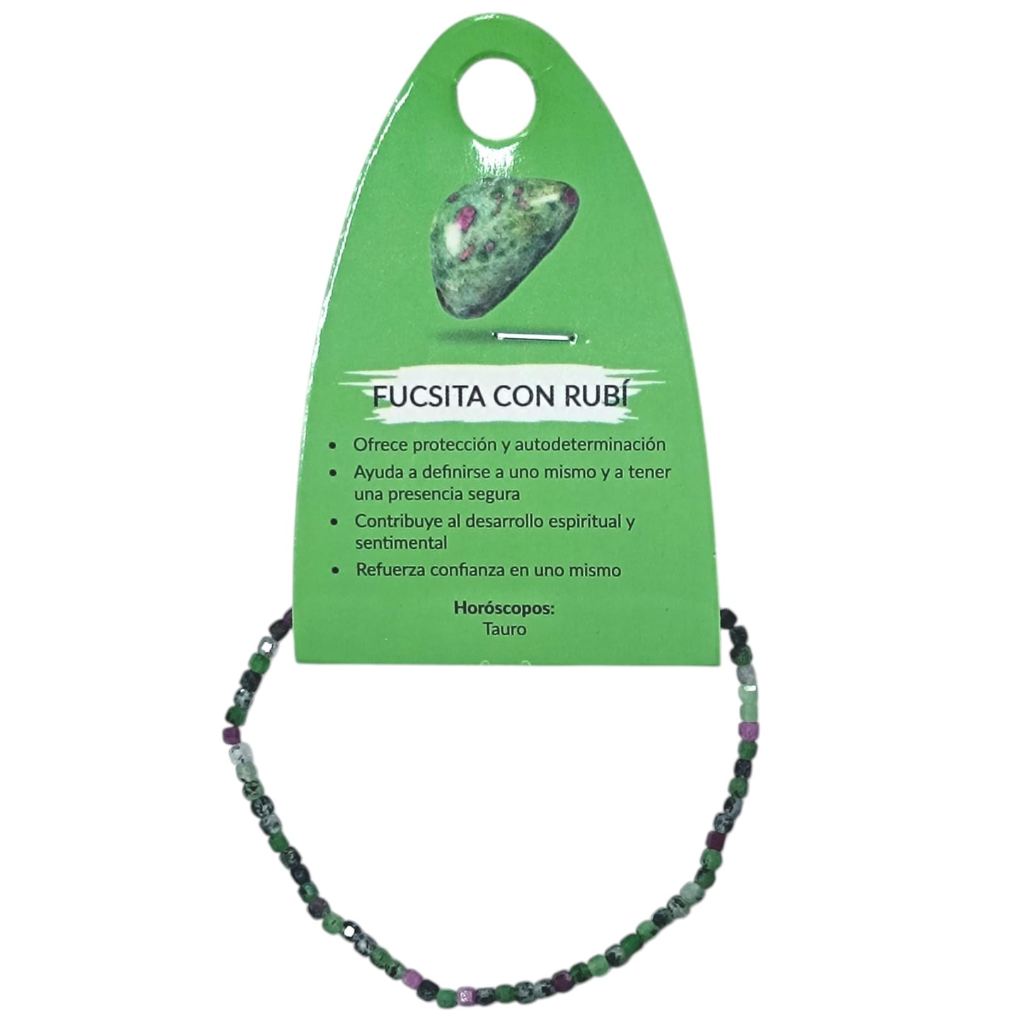 Pulsera Facetada Rubi Fucsita Cubo 2X2 mm Ref:600604036